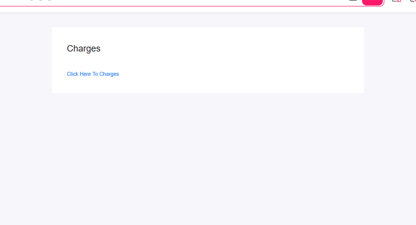 The help centre's Charges page, consisting of a single link to the estimator