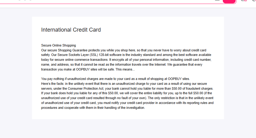 The International Credit Card article