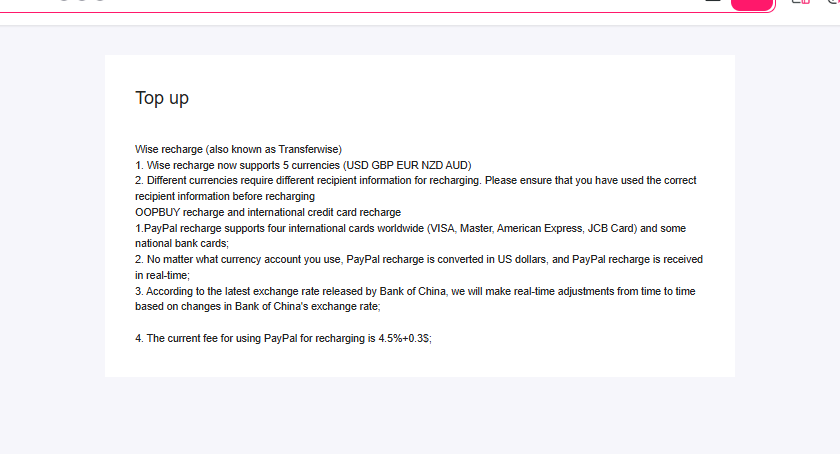 The Top up article: Wise in five currencies, PayPal converted to US dollars at the Bank of China rate